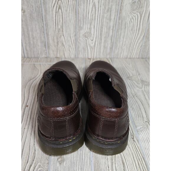 Dr. Martens Orson Dark Brown Leather Slip On Shoes Mens Size 9 Ladies Size 10